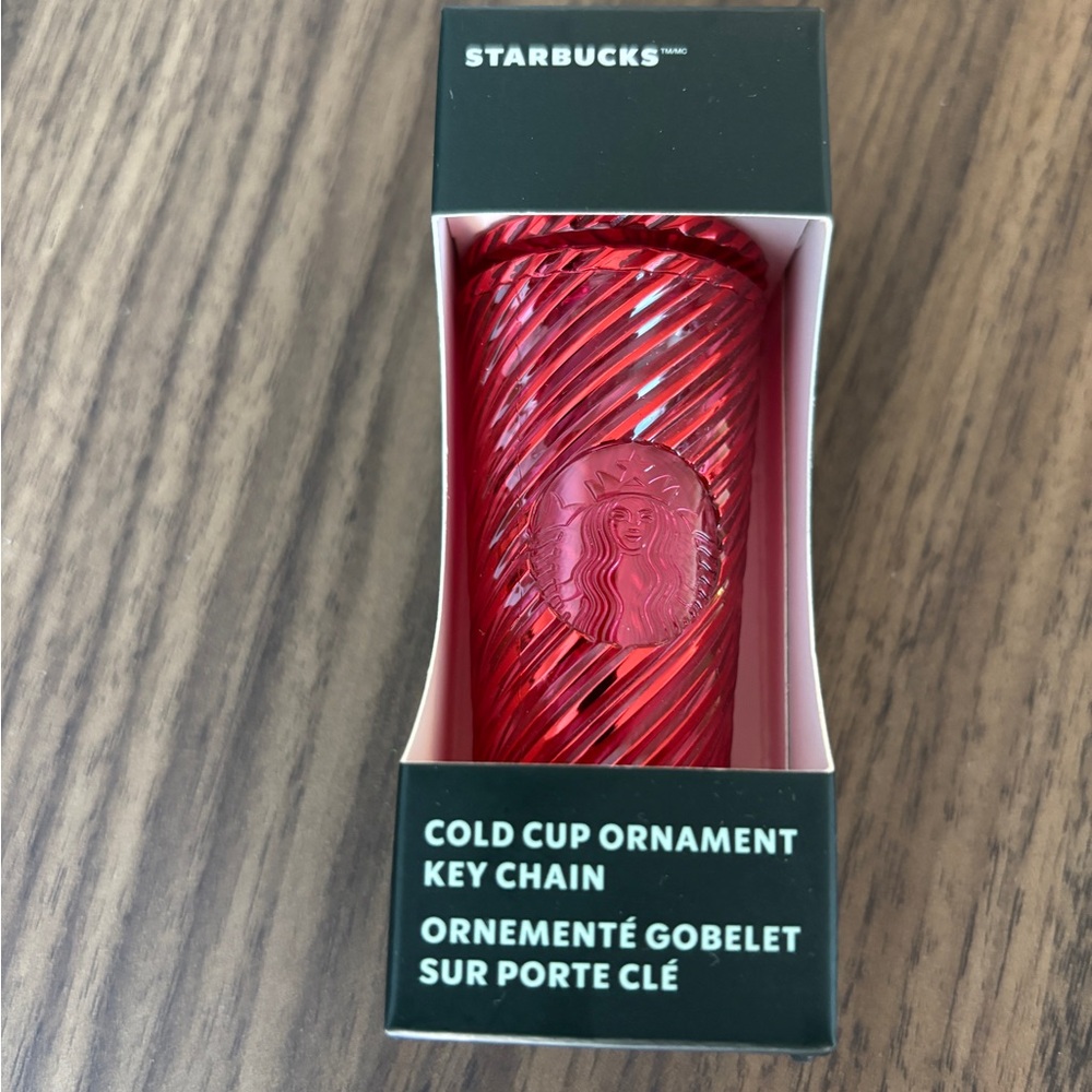 Starbucks Red Cold Cup Ornament Key Chain